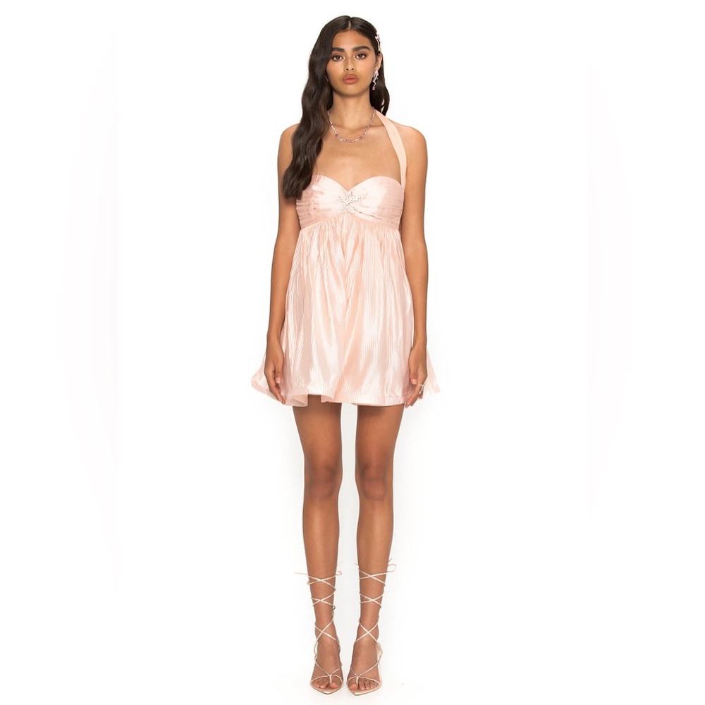 ✨SOLD✨ Nana Jacqueline Jamara Halter Mini Dress in Pink - Picture 6 of 13